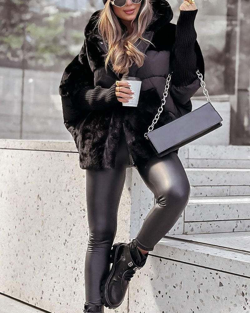 LENA | Veste d'hiver à la mode et chaude en duvet avec capuche pratique