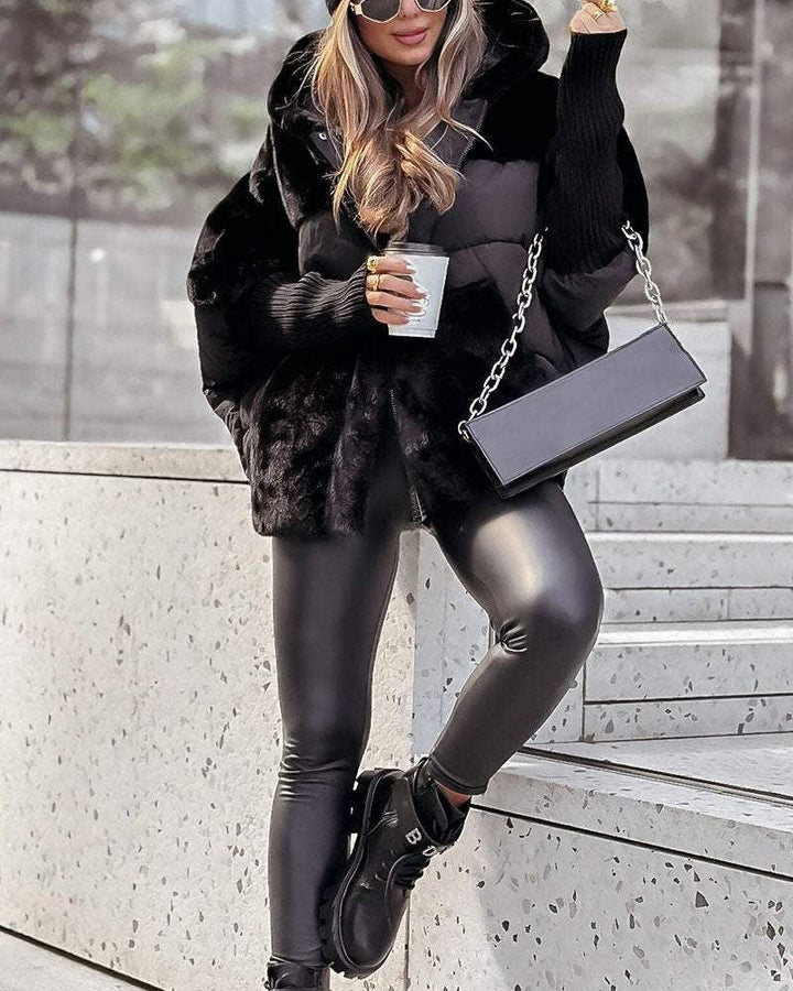 LENA | Veste d'hiver à la mode et chaude en duvet avec capuche pratique