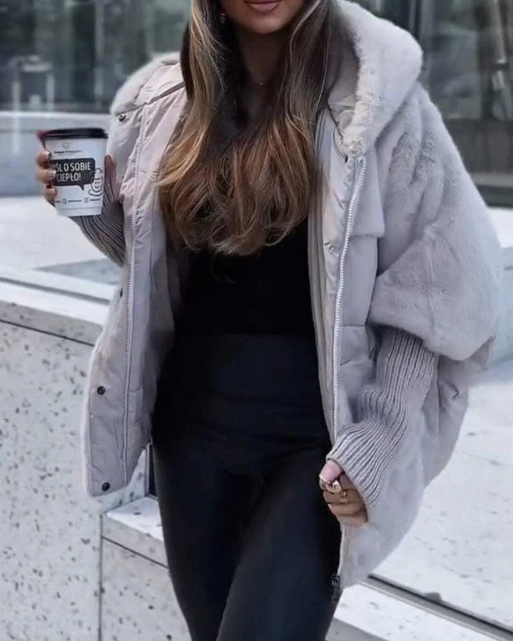 LENA | Veste d'hiver à la mode et chaude en duvet avec capuche pratique