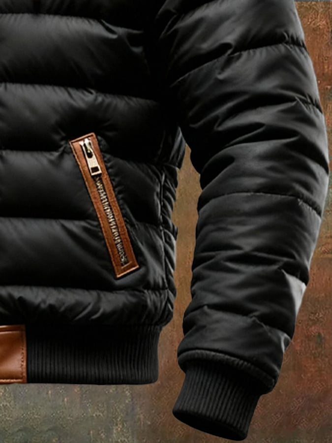 AURELISSEWEAR™ | VESTE MATELASSÉE SHERPA NOIRE