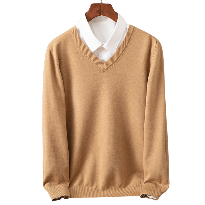 Bexford | Pull V-Neck en Pur pour Hommes