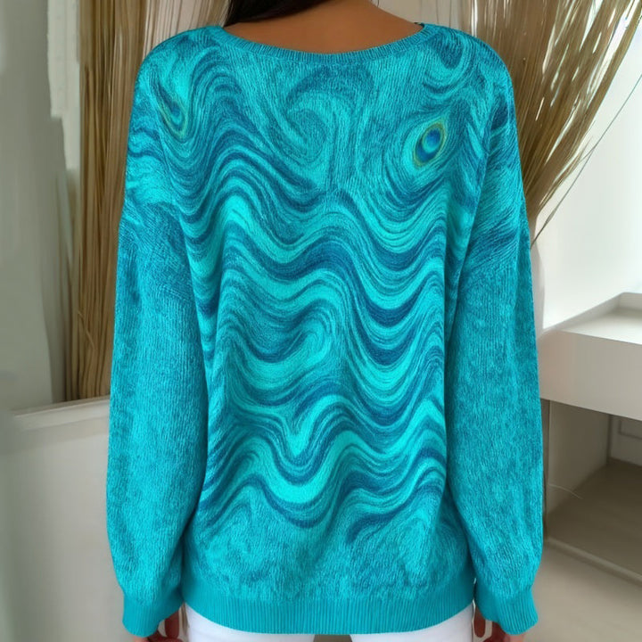 Évéline™ | Pull Col V Élancé – Élégance et Confort au Quotidien