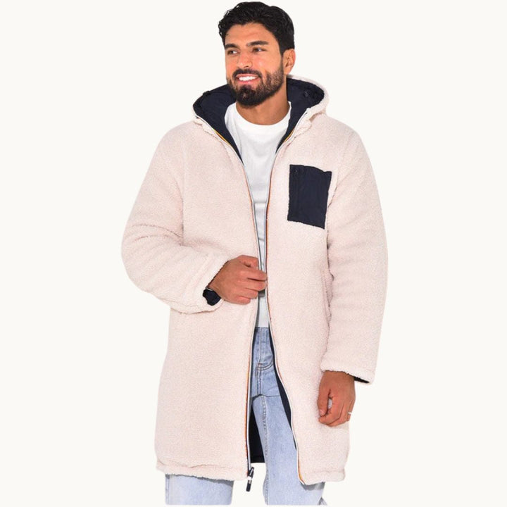 Manteau réversible élégant et polyvalent pour un look 2 en 1
