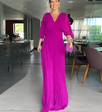 Olivia | Robe plissée classique