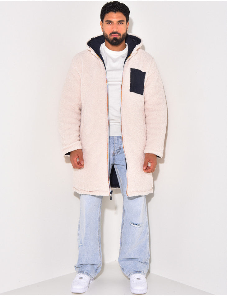 Manteau réversible élégant et polyvalent pour un look 2 en 1