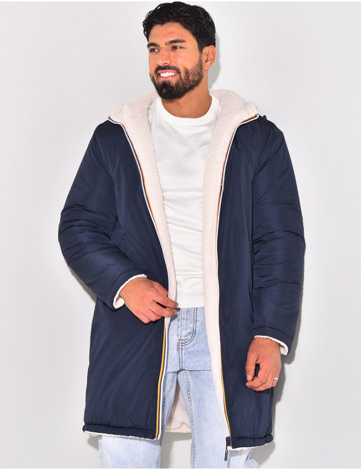 Manteau réversible élégant et polyvalent pour un look 2 en 1