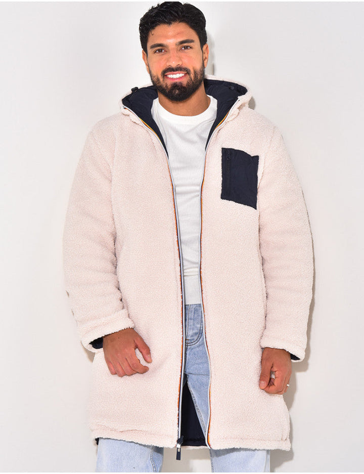 Manteau réversible élégant et polyvalent pour un look 2 en 1